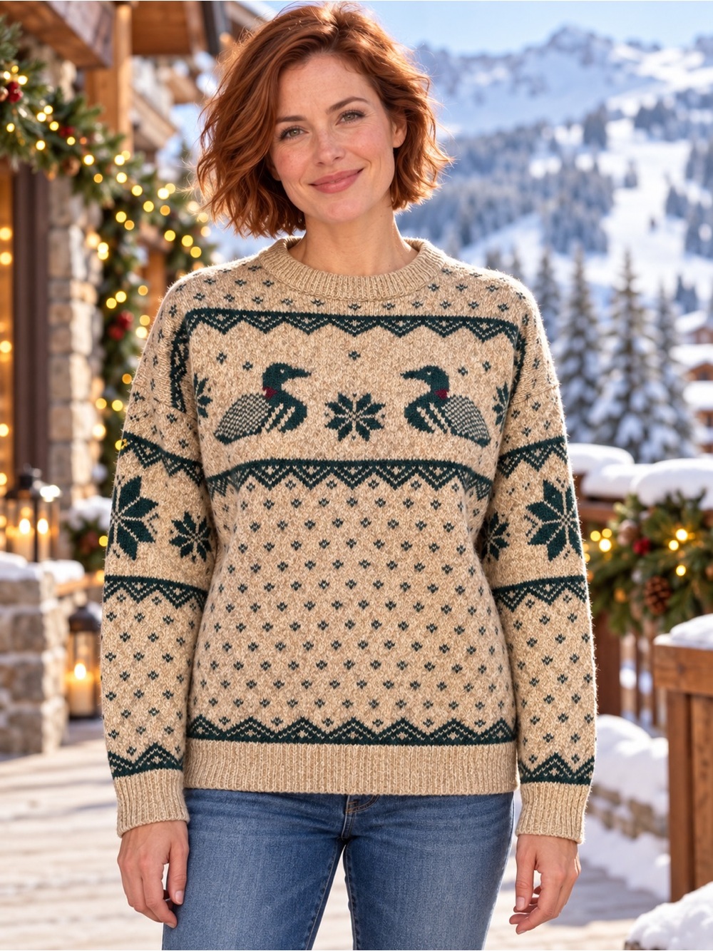 Vintage Northern Reflections Pullover Sweater Ducks Woman’s Size Small